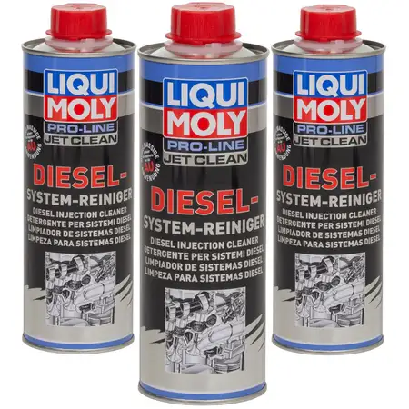 3x 500ml LIQUI MOLY 5154 Pro Line JET CLEAN Diesel System Reiniger Dose