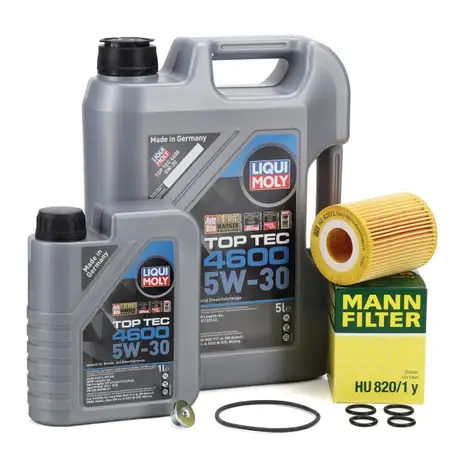 6L LIQUI MOLY TOP TEC 4600 5W-30 Motor&ouml;l + MANN &Ouml;lfilter OPEL Astra H Zafira B 1.7 CDTI