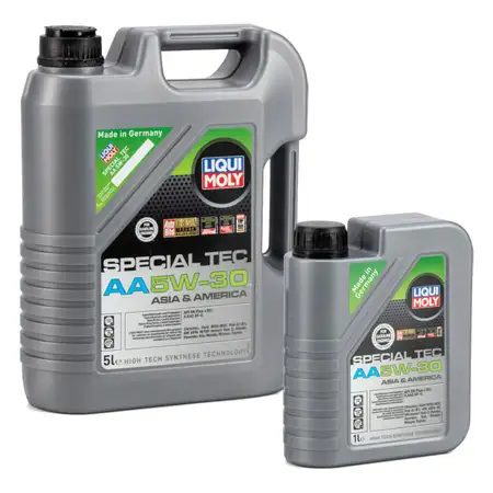 6L 6 Liter LIQUI MOLY Motor&ouml;l &Ouml;l SPECIAL TEC AA 5W-30 5W30 ASIA AMERICA