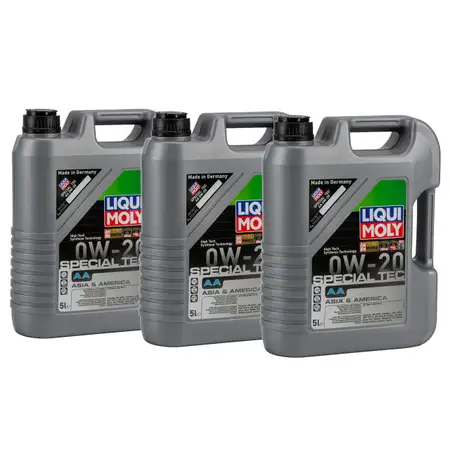 15L 15 Liter LIQUI MOLY 9734 SPECIAL TEC AA 0 W-20 Motor&ouml;l &Ouml;l API SP ILSAC GF-6A