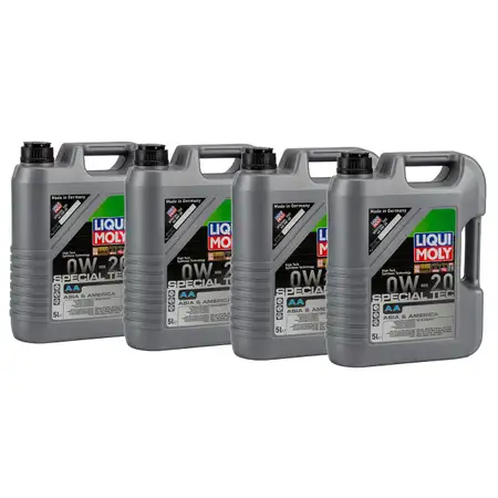 20L 20 Liter LIQUI MOLY 9734 SPECIAL TEC AA 0 W-20 Motor&ouml;l &Ouml;l API SP ILSAC GF-6A