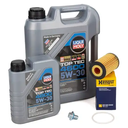 6L LIQUI MOLY 5W-30 Motor&ouml;l + HENGST &Ouml;lfilter OPEL Astra J K Insignia Zafira C 1.6 Turbo