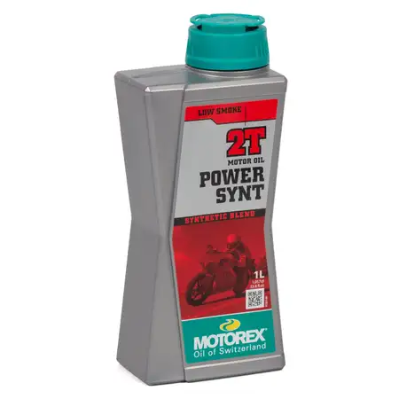 1L 1 Liter MOTOREX Power Synt 2T LOW SMOKE Motor&ouml;l API TC JASO FD ISO-L-EGD