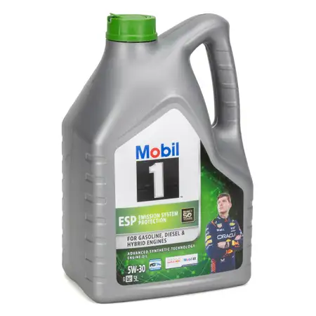 5L 5 Liter Mobil 1 ESP 5W-30 Motor&ouml;l BMW LL-04 MB 229.31/.51 PORSCHE C30 VW 504/507.00