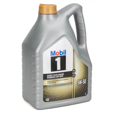 5L 5 Liter Mobil 1 FS X2 5W-50 RALLY FORMULA Motor&ouml;l &Ouml;l PORSCHE A40 MB 229.3