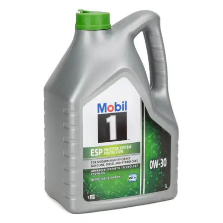 5L 5 Liter Mobil 1 ESP 0W-30 Motor&ouml;l &Ouml;l MB 229.31/51/52 VW 504/507.00 Porsche C30