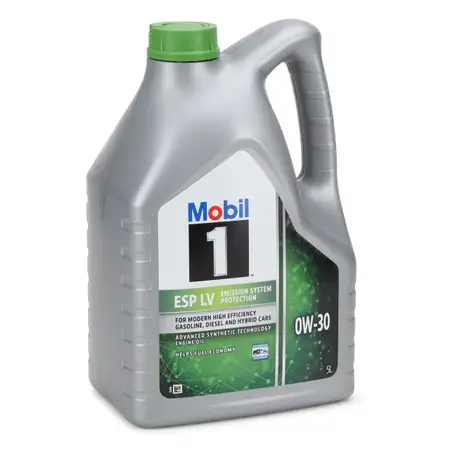 5L 5 Liter Mobil 1 ESP LV 0W-30 Motor&ouml;l BMW Longlife-12 FE MB 227/229.61 VOLVO 95200377