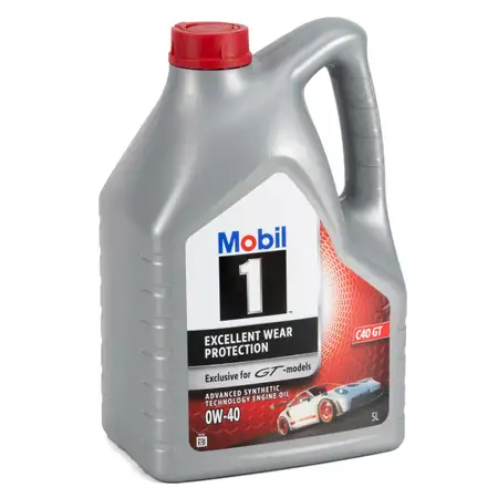 5L 5 Liter Mobil 1 0W-40 Motor&ouml;l &Ouml;l PORSCHE C40 GT Exclusive for GT-models GT GT2 GT3 GT4