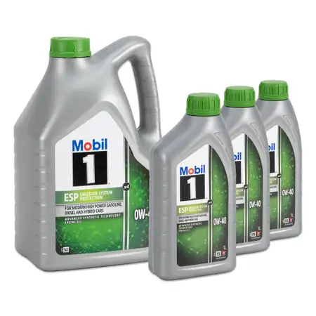 8L 8 Liter Mobil 1 ESP X4 0W-40 Motor&ouml;l PORSCHE A40/C40 MB 229.51/52 VW 511.00