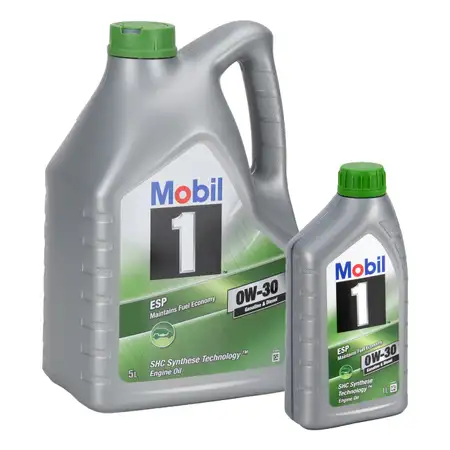 6L 6 Liter Mobil 1 ESP 0W-30 Motor&ouml;l &Ouml;l MB 229.31/51/52 VW 504/507.00 Porsche C30