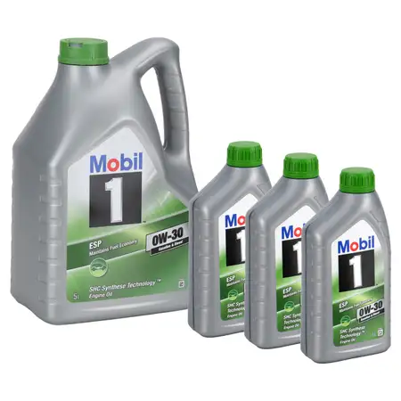 8L 8 Liter Mobil 1 ESP 0W-30 Motor&ouml;l &Ouml;l MB 229.31/51/52 VW 504/507.00 Porsche C30