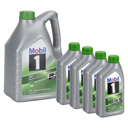 9L 9 Liter Mobil 1 ESP 0W-30 Motor&ouml;l &Ouml;l MB 229.31/51/52 VW 504/507.00 Porsche C30