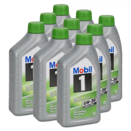 9L 9 Liter Mobil 1 ESP LV 0W-30 Motor&ouml;l BMW Longlife-12 FE MB 227.61 229.61 VOLVO 95200377