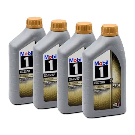 4L 4 Liter Mobil 1 FS X2 5W-50 RALLY FORMULA Motor&ouml;l &Ouml;l PORSCHE A40 MB 229.3