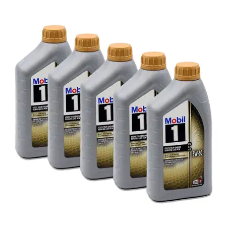 5L 5 Liter Mobil 1 FS X2 5W-50 RALLY FORMULA Motor&ouml;l &Ouml;l PORSCHE A40 MB 229.3