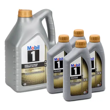 9L 9 Liter Mobil 1 FS X2 5W-50 RALLY FORMULA Motor&ouml;l &Ouml;l PORSCHE A40 MB 229.3