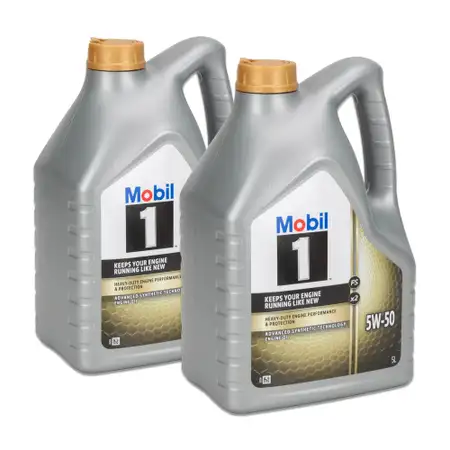 10L 10 Liter Mobil 1 FS X2 5W-50 RALLY FORMULA Motor&ouml;l &Ouml;l PORSCHE A40 MB 229.3