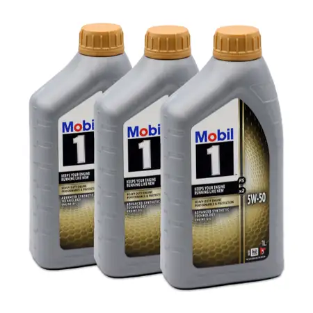 3L 3 Liter Mobil 1 FS X2 5W-50 RALLY FORMULA Motor&ouml;l &Ouml;l PORSCHE A40 MB 229.3