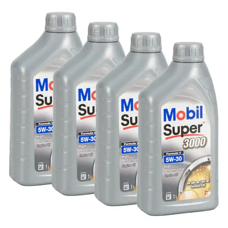 4L 4 Liter Mobil 1 SUPER 3000 FORMULA V 5W-30 Motor&ouml;l MB 229.31/51/52 VW 504/507.00