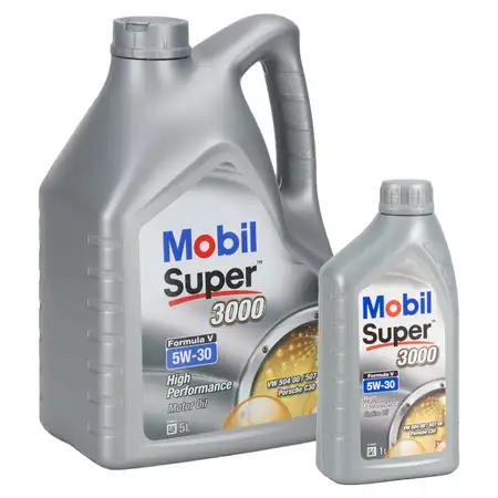 6L 6 Liter Mobil 1 SUPER 3000 FORMULA V 5W-30 Motor&ouml;l MB 229.31/51/52 VW 504/507.00