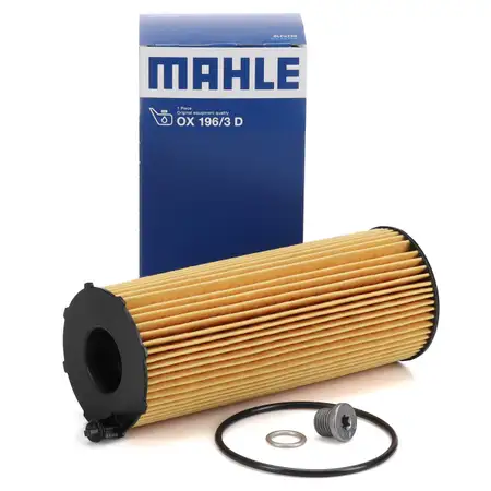 MAHLE OX196/3D &Ouml;lfilter + Schraube AUDI A4 B7 B8 A5 A6 C6 A8 Q7 VW Touareg 2.7/3.0/4.2 TDI