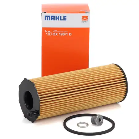 MAHLE OX196/1D &Ouml;lfilter + Schraube AUDI A4 B7 B8 A5 A6 C6 A8 Q7 VW Touareg 2.7/3.0/4.2 TDI