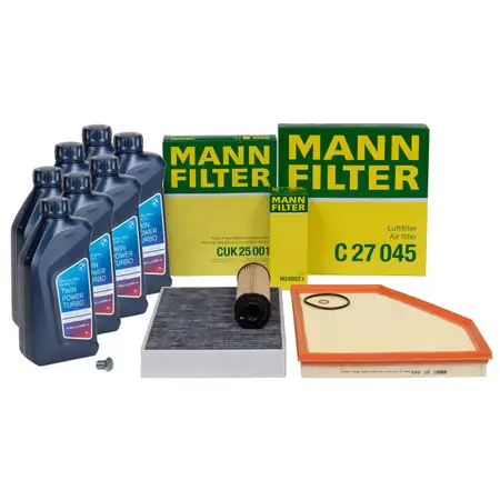 MANN Filterset + 7L ORIGINAL 5W30 Motor&ouml;l BMW F20/21 M140i F22/23 M240i F30-34 F32-36 B58