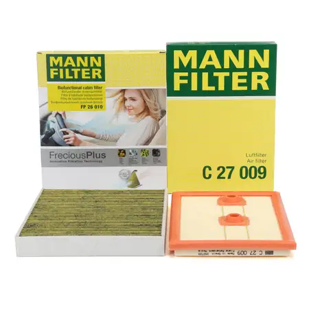 MANN FreciousPlus Innenraumfilter + Luftfilter VW Polo 5 A1 8X Ibiza 4 Fabia 3 1.2/1.4 TSI