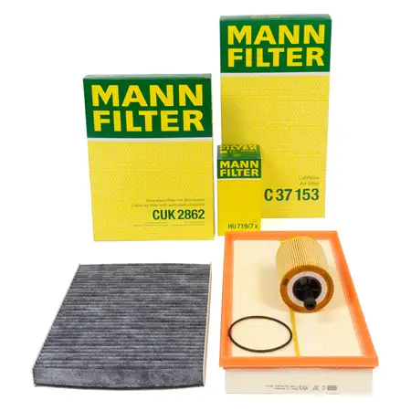 MANN Filter-Set 3-tlg VW Golf 4 Bora New Beetle AUDI TT 8N 2.3 V5 + 2.8 VR6 + 3.2 R32