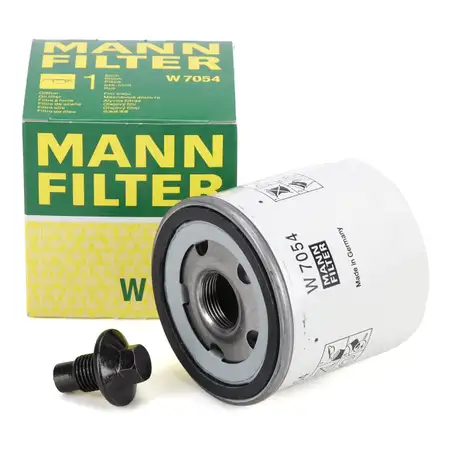 MANN W7054 &Ouml;lfilter + Schraube FORD Focus 4 Galaxy Kuga 3 Mondeo 5 S-Max Edge 2.0 EcoBlue