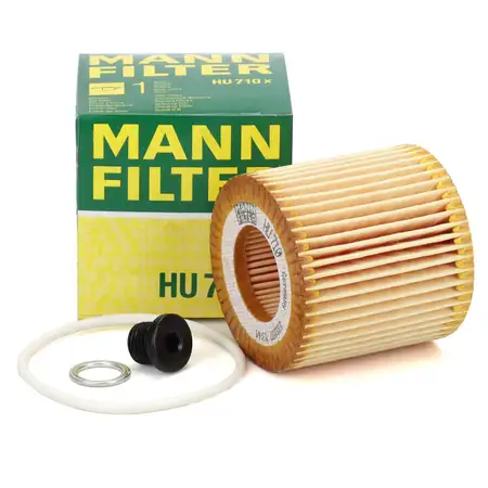 MANN HU710x &Ouml;lfilter + Schraube VW Polo 4 5 Ibiza 3 Fabia 1 2 Rapid Roomster 1.2