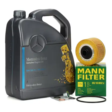 5L ORIGINAL Motor&ouml;l 5W40 + Schraube + MANN HU10002z &Ouml;lfilter SMART ForTwo ForFour 453 0.9