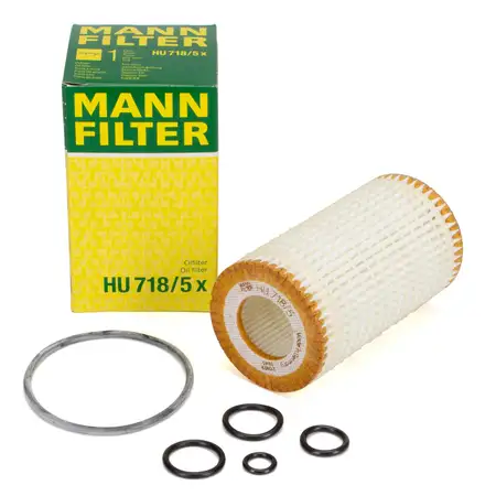 MANN HU718/5X &Ouml;lfilter + Dichtung MERCEDES-BENZ W202 W203 W204 M112 M113 M272 0001802609