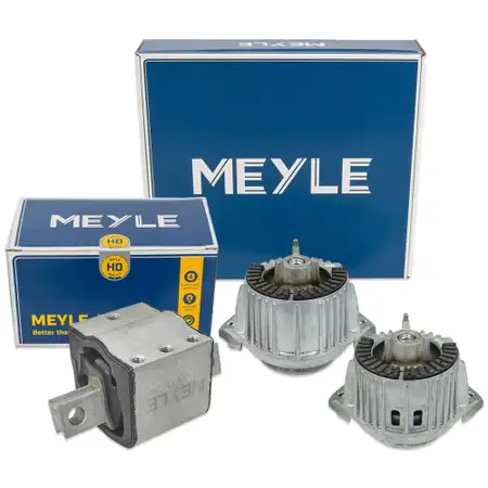 2x MEYLE Motorlager + HD VERST&Auml;RKT Getriebelager MERCEDES W204 C/A218 W212 C/A207 OM651