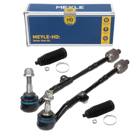 2x MEYLE HD VERST&Auml;RKT Spurstange + Kopf + Manschette BMW E81-88 3er E90-93 links + rechts