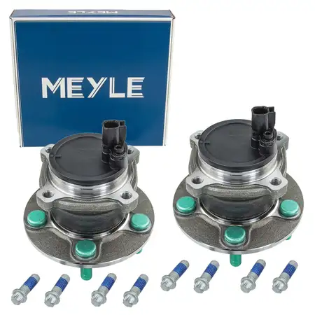 2x MEYLE 7147520001 Radnabe + Radlager FORD Focus 2 MK2 C-Max (DM2) mit ABS hinten 1766628