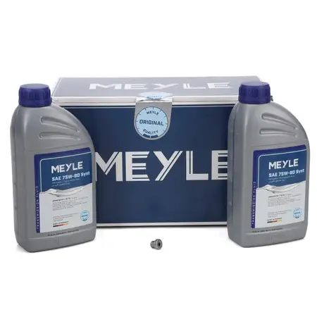 2L 2 Liter MEYLE Getriebe&ouml;l 75W80 Synt API GL-5 + Schraube f&uuml;r VAG DSG DQ200