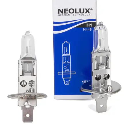 2x NEOLUX N448 Gl&uuml;hlampe Halogenlampe Scheinwerfer H1 12V 55W P14.5s