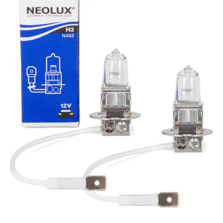 2x NEOLUX N453 Gl&uuml;hlampe Halogenlampe Scheinwerfer H3 12V 55W PK22s