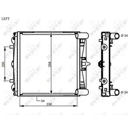 NRF 59130 K&uuml;hler Motork&uuml;hler PORSCHE 996 3.4/3.6 Carrera Boxster (986) links 99610613151