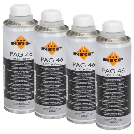 4x 250ml NRF 38814 Kompressor &Ouml;l Kompressor&ouml;l Klimaanlagen&ouml;l PAG 46 HFC R134a