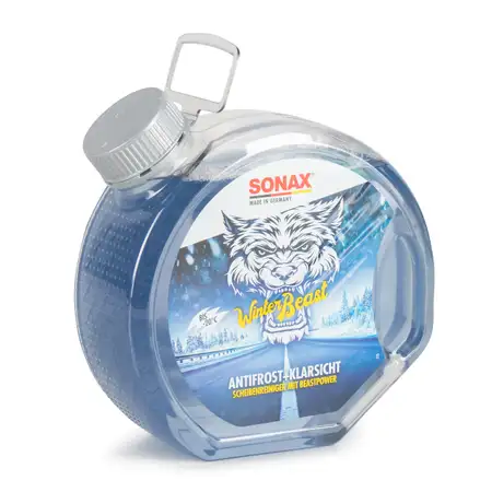 3L SONAX WINTERBEAST ANTIFROST &amp; KLARSICHT Scheiben Frostschutz GEBRAUCHSFERTIG -20&deg;C