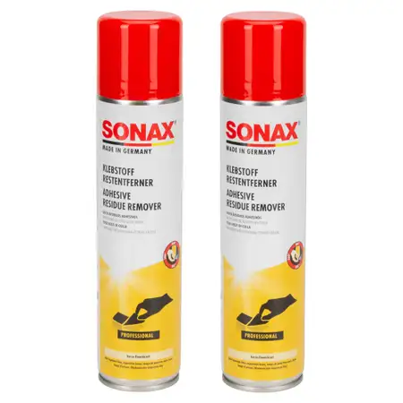 2x 400ml SONAX 04774000 Klebstoffentferner Klebstoffresteentferner Etikettenl&ouml;ser Spray