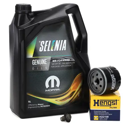 5L PETRONAS SELENIA WR FORWARD 0W30 + HENGST &Ouml;lfilter FIAT 500X ALFA ROMEO Tonale 1.3