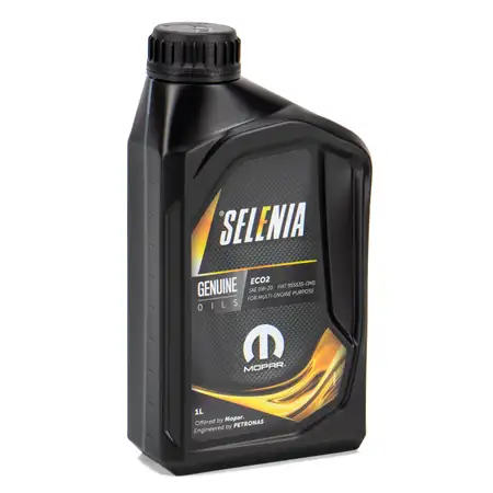 1L 1 Liter PETRONAS SELENIA Motor&ouml;l &Ouml;l ECO2 0W-20 MOPAR ACEA C5 FIAT 9.55535-DM1