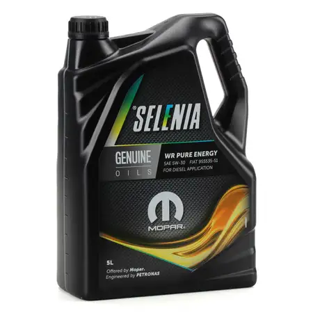 5L 5 Liter PETRONAS SELENIA WR PURE ENERGY 5W-30 Motor&ouml;l ACEA C3 MOPAR FIAT 9.55535-S1