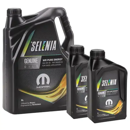 7L 7 Liter PETRONAS SELENIA WR PURE ENERGY 5W-30 Motor&ouml;l ACEA C3 MOPAR FIAT 9.55535-S1