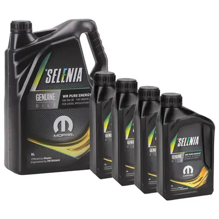 9L 9 Liter PETRONAS SELENIA WR PURE ENERGY 5W-30 Motor&ouml;l ACEA C3 MOPAR FIAT 9.55535-S1