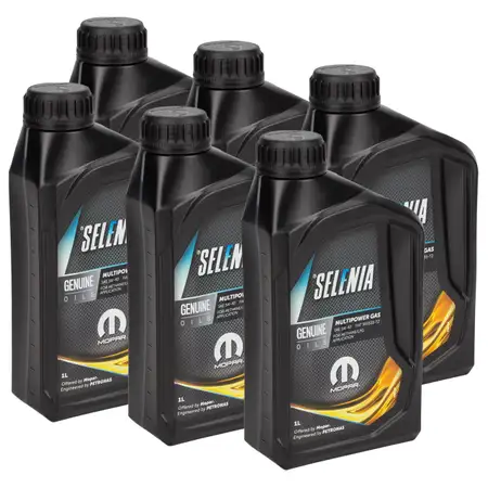 6L 6 Liter PETRONAS SELENIA MULTIPOWER GAS 5W-40 Motor&ouml;l ACEA C3 MOPAR FIAT 9.55535-T2