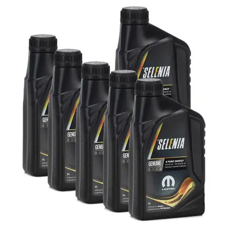 6L 6 Liter PETRONAS SELENIA Motor&ouml;l &Ouml;l K PURE ENERGY 5W40 MOPAR FIAT 9.55535-S2